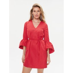 TWINSET Коктейлна рокля 232TT2490 Червен Regular Fit