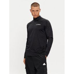 adidas Тениска с дълъг ръкав Terrex Multi Half-Zip Long-Sleeve Top HT9501 Черен Slim Fit