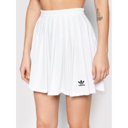 adidas Плисирана пола HG6305 Бял Regular Fit
