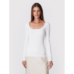 Guess Блуза W2YP46 KBCO2 Бял Slim Fit