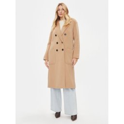 MAX&Co. Вълнено палто Elemento 70140523 Бежов Relaxed Fit