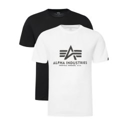 Alpha Industries Комплект тениски Basic 106524 Бял Regular Fit