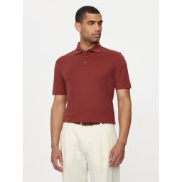Boss Тениска с яка и копчета Press 55 50508830 Червен Regular Fit