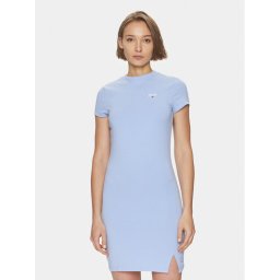 Tommy Jeans Лятна рокля Script DW0DW17926 Светлосиньо Regular Fit