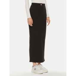 Tommy Jeans Пола тип молив DW0DW18487 Черен Slim Fit