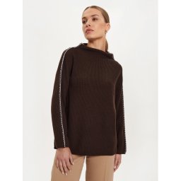 Max Mara Leisure Пуловер Fanfara 2426366178600 Кафяв Regular Fit