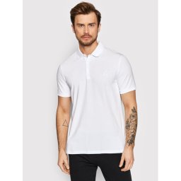 KARL LAGERFELD Тениска с яка и копчета 745890 500221 Бял Regular Fit
