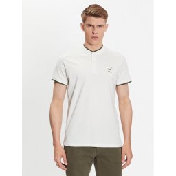 Blend Тениска с яка и копчета 20715179 Бял Regular Fit