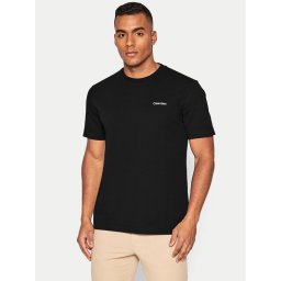 Calvin Klein Тишърт Micro Logo Interlock K10K109894 Черен Regular Fit