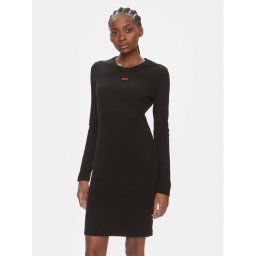 Hugo Ежедневна рокля Nemalia 50508635 Черен Slim Fit