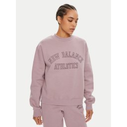 New Balance Суитшърт Graphic WT43516 Виолетов Relaxed Fit