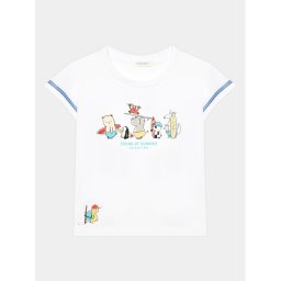 United Colors Of Benetton Тишърт 3I1XA102Z Бял Regular Fit