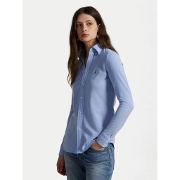 Polo Ralph Lauren Риза 211664427001 Светлосиньо Slim Fit