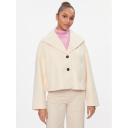 Noisy May Преходно палто Halston 27028853 Бежов Loose Fit