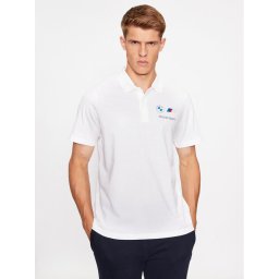 Puma Тениска с яка и копчета Bmw Mms Ess 621312 Бял Regular Fit