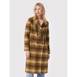 TWINSET Вълнено палто 222TP2190 Кафяв Regular Fit