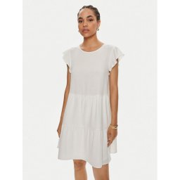 Vila Лятна рокля Summer 14098932 Бял Regular Fit