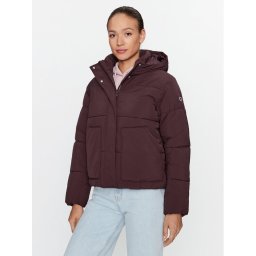 Champion Преходно яке Hooded Jacket 116921 Кафяв Custom Fit