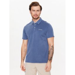 Columbia Тениска с яка и копчета Nelson Point 1772721 Син Regular Fit