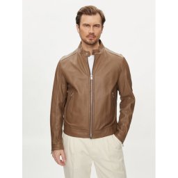 Boss Кожено яке Mansell 50506353 Кафяв Regular Fit