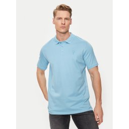 KARL LAGERFELD Тениска с яка и копчета 745028 542232 Син Regular Fit