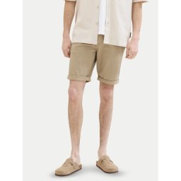 Tom Tailor Шорти от плат 1040227 Бежов Slim Fit