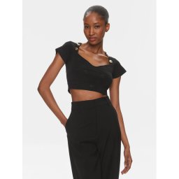 Pinko Блуза Hoodia 102882 A1LK Черен Slim Fit