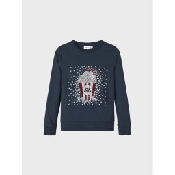 NAME IT Суитшърт 13219588 Тъмносин Regular Fit