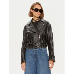 Weekend Max Mara Кожено яке Saletta 2425446041 Черен Standard Fit