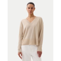 Gap Пуловер 854769-02 Бежов Relaxed Fit