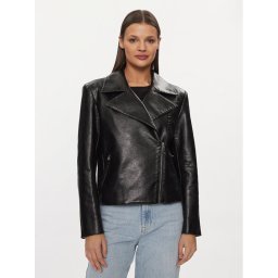 Patrizia Pepe Яке от имитация на кожа 8O0101/E044-K103 Черен Regular Fit