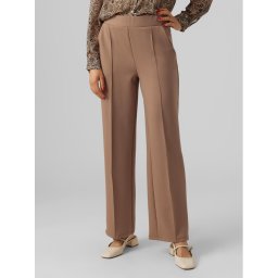 Vero Moda Текстилни панталони 10296830 Кафяв Relaxed Fit