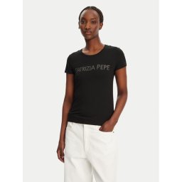 Patrizia Pepe Тишърт CM1419/J013-K103 Черен Regular Fit