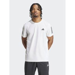 adidas Тениска от техническо трико Own the Run IK7436 Бял Regular Fit