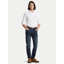 Polo Ralph Lauren Тениска с яка и копчета 710681126001 Бял Slim Fit