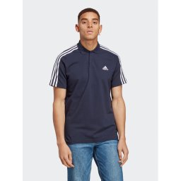 adidas Тениска с яка и копчета Essentials IC9311 Тъмносин Regular Fit