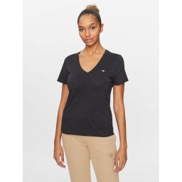 Gant Тишърт Shield 4200750 Черен Regular Fit