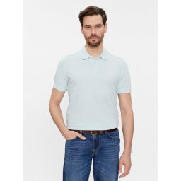 United Colors Of Benetton Тениска с яка и копчета 3089J3179 Син Regular Fit