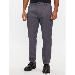 Calvin Klein Панталон от костюм Modern Twill Tapered Pleat K10K111490 Сив Slim Fit
