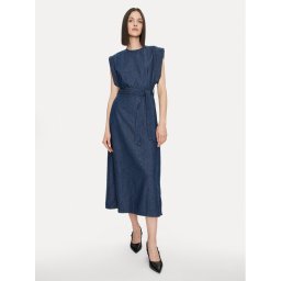 United Colors Of Benetton Дънкова рокля 4PMVDV084 Син Regular Fit