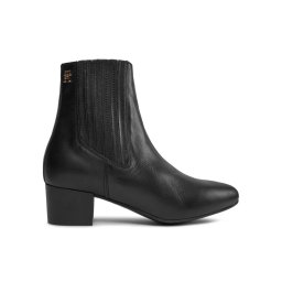 Tommy Hilfiger Боти Essential Leather Boot FW0FW07759 Черен