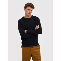 Selected Homme Пуловер Vince 16059390 Тъмносин Regular Fit