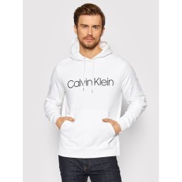 Calvin Klein Суитшърт Logo K10K104060 Бял Regular Fit