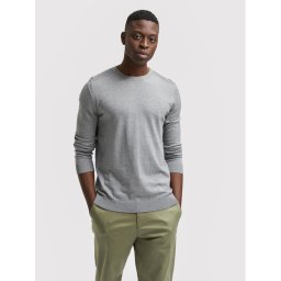Selected Homme Пуловер Berg 16074682 Сив Regular Fit
