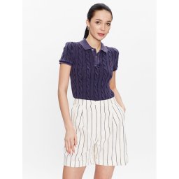 Polo Ralph Lauren Тениска с яка и копчета 211891579002 Тъмносин Regular Fit