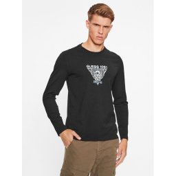 Guess Тениска с дълъг ръкав M3BI33 J1314 Черен Slim Fit