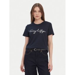 Tommy Hilfiger Тишърт Heritage Graphic Tee WW0WW24967 Тъмносин Regular Fit