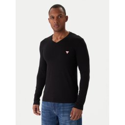 Guess Тениска с дълъг ръкав M2YI08 J1314 Черен Slim Fit
