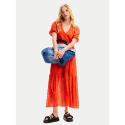 Desigual Лятна рокля Ottawa 24SWVW05 Оранжев Regular Fit