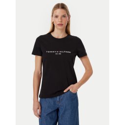 Tommy Hilfiger Тишърт Heritage C-Nk WW0WW31999 Черен Regular Fit